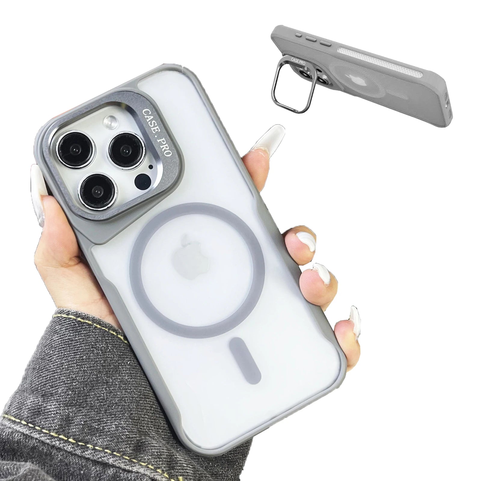 Magsafe Magnetic Camera Protection Kickstand  Shockproof Case for iPhone