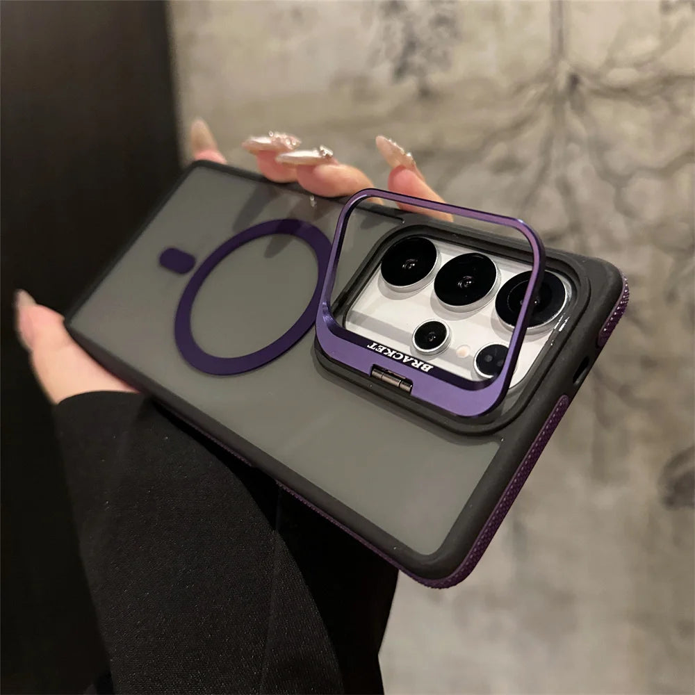 Magsafe Magnetic Metal Lens Protector Stand Case For Samsung