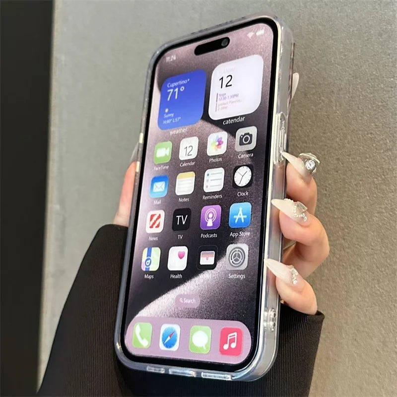 Pink Peony Lotus Print Phone Case for IPhone