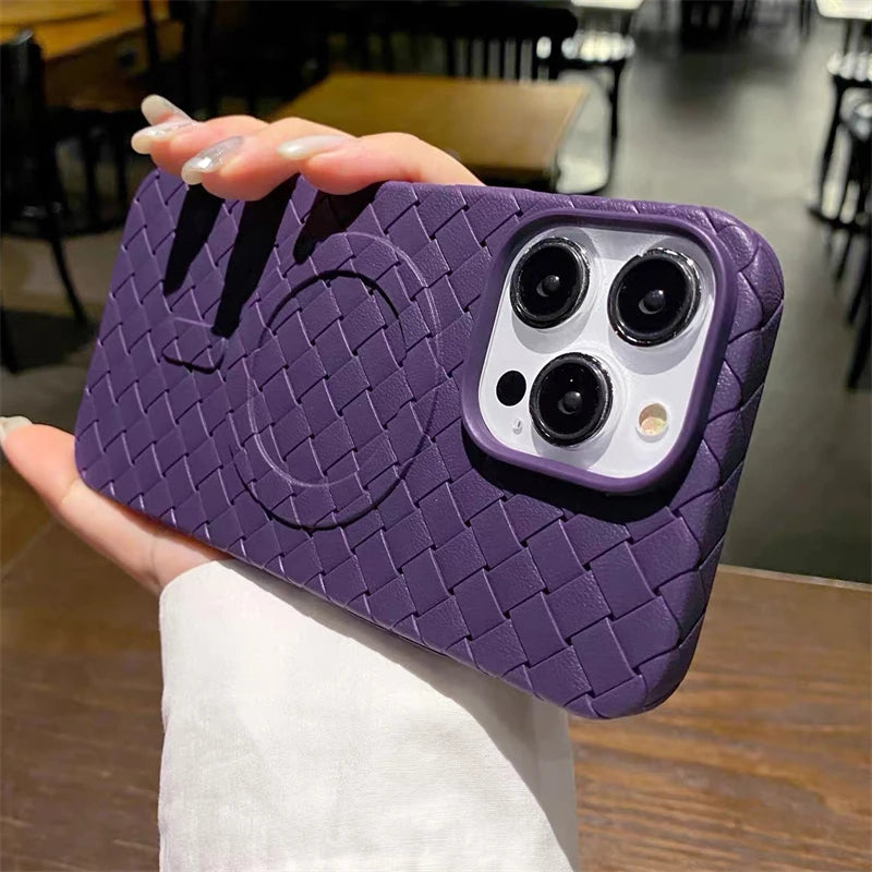 Magsafe Magnetic Breathable Cooling Woven Grid  Case For iPhone