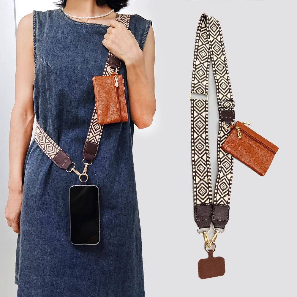 Adjustable Crossbody Mobile Phone Lanyard Strap