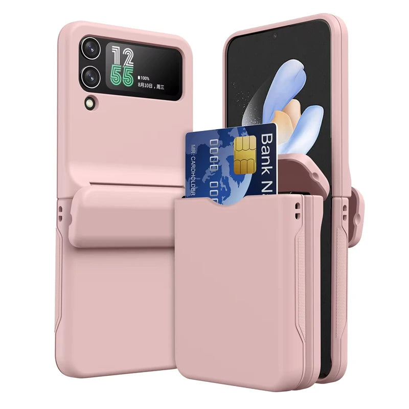 Folding Insert Card Frosted Case For Samsung