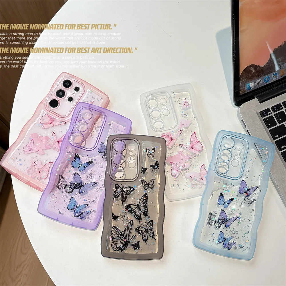 Glitter Butterfly Case For Samsung