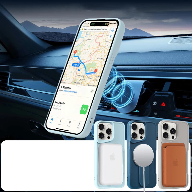 Magsafe Magnetic Push Pull Holder Case For iPhone