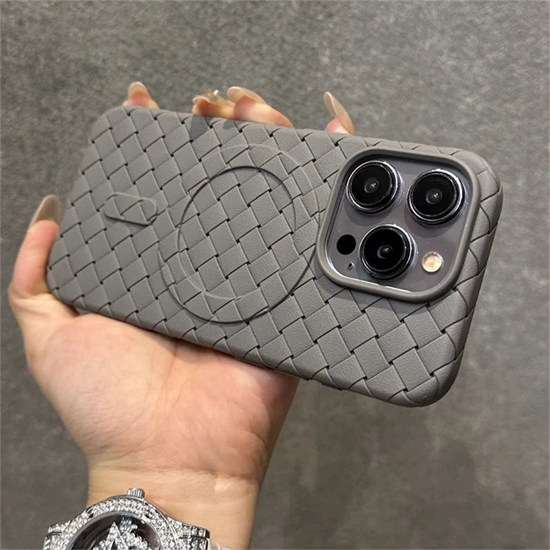 Magsafe Magnetic Breathable Cooling Woven Grid  Case For iPhone