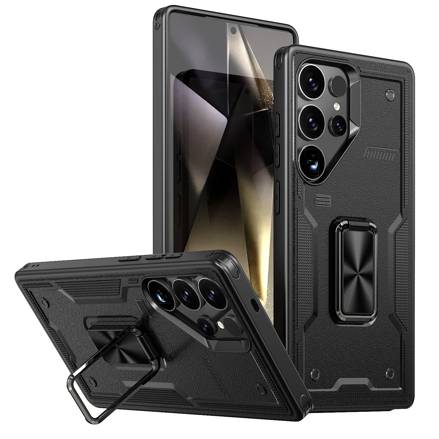 Finger ring armor heavy duty case for Samsung