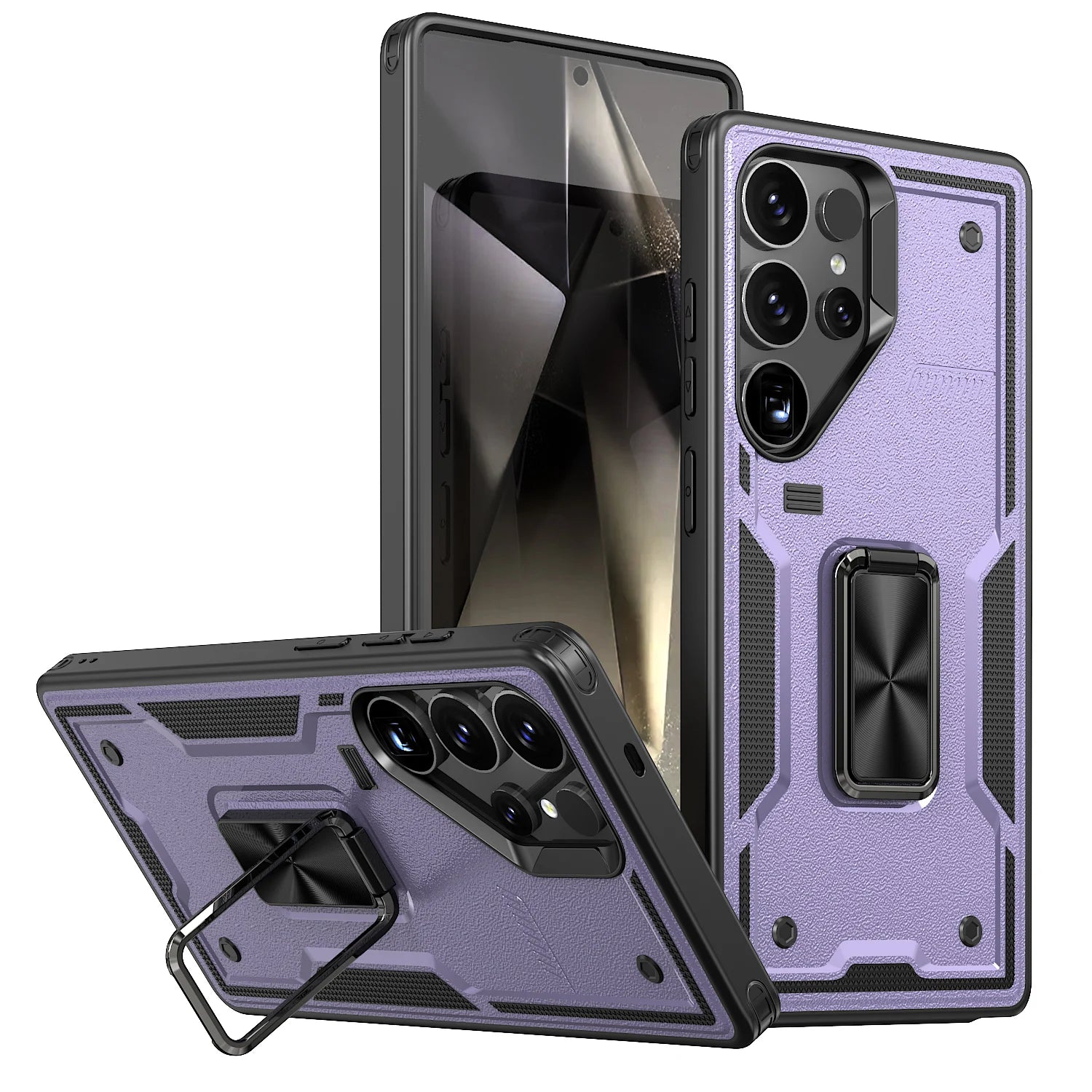 Finger ring armor heavy duty case for Samsung