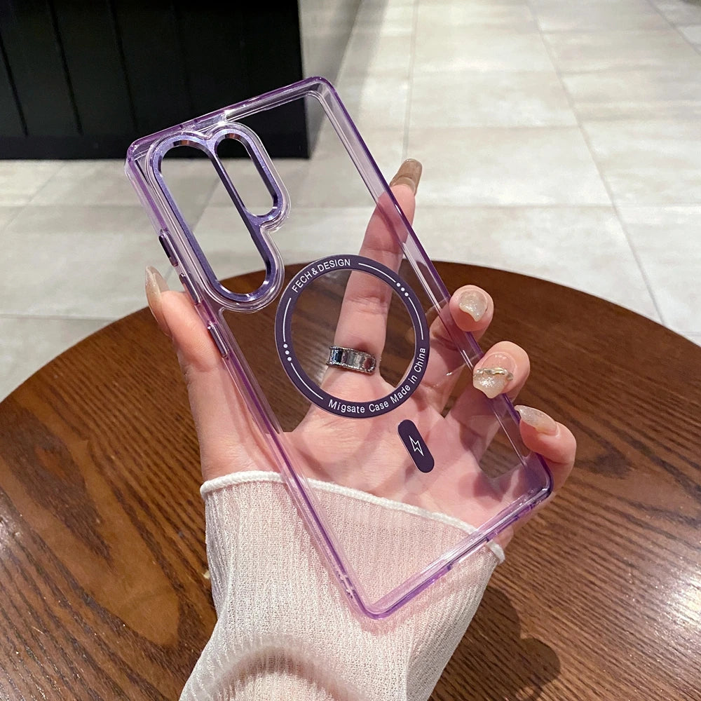 Magsafe Magnetic Minimalist Clear Case for Samsung