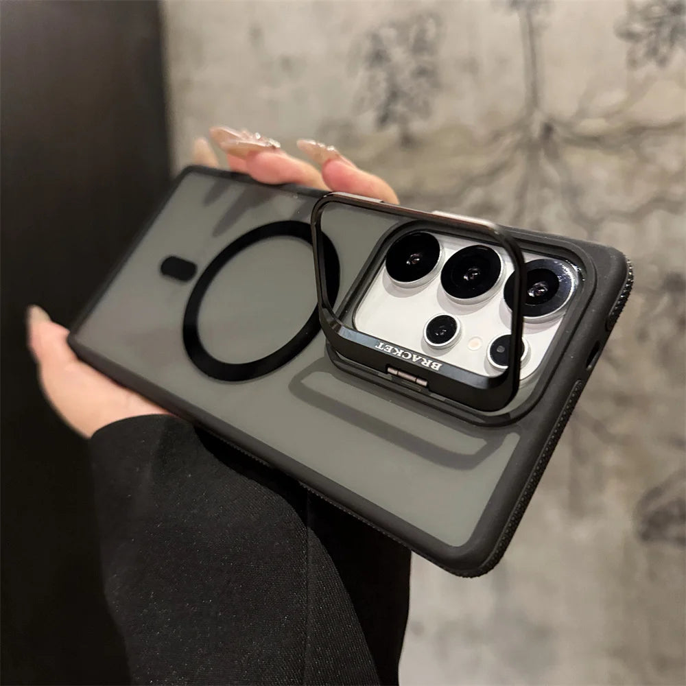 Magsafe Magnetic Metal Lens Protector Stand Case For Samsung