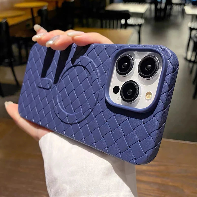 Magsafe Magnetic Breathable Cooling Woven Grid  Case For iPhone