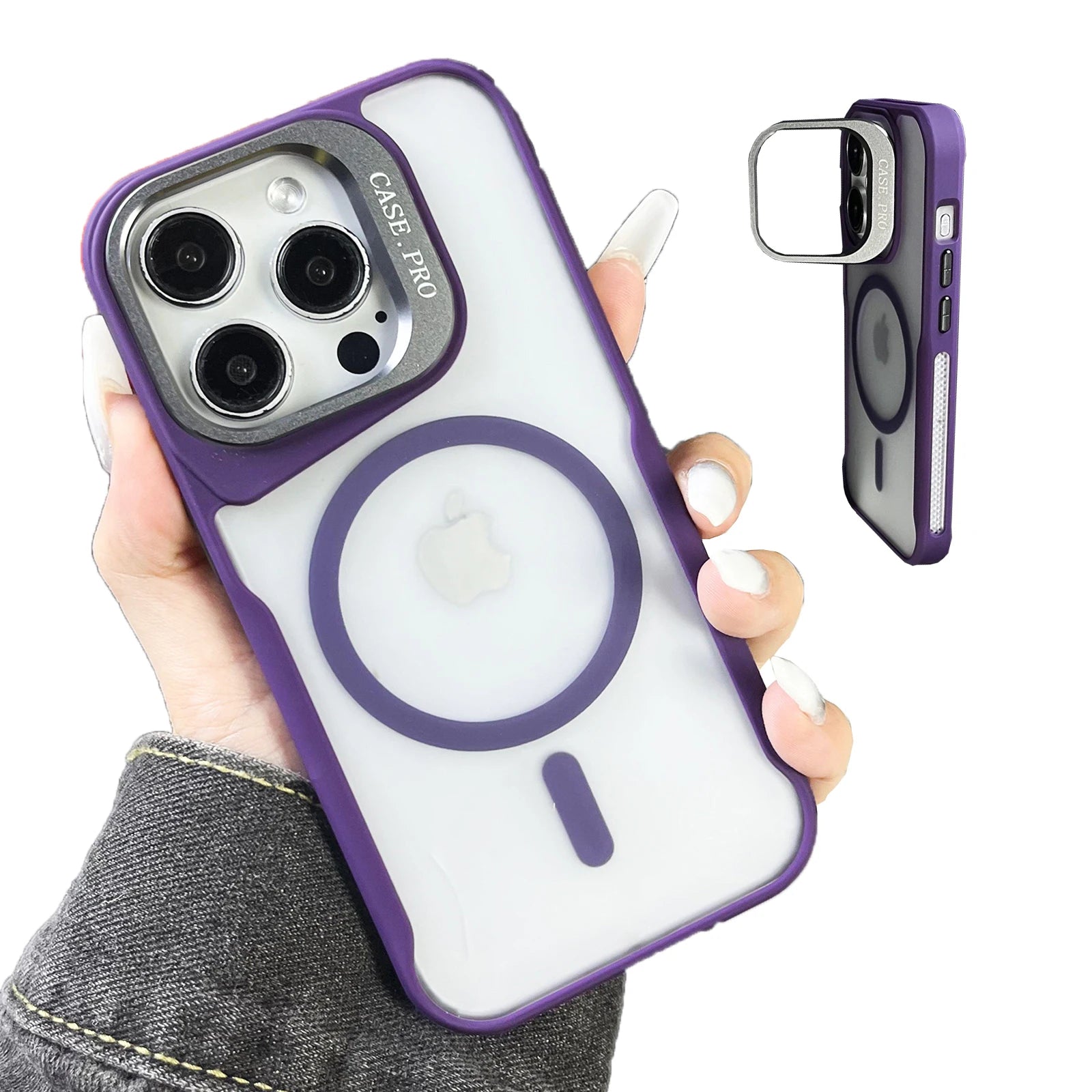 Magsafe Magnetic Camera Protection Kickstand  Shockproof Case for iPhone