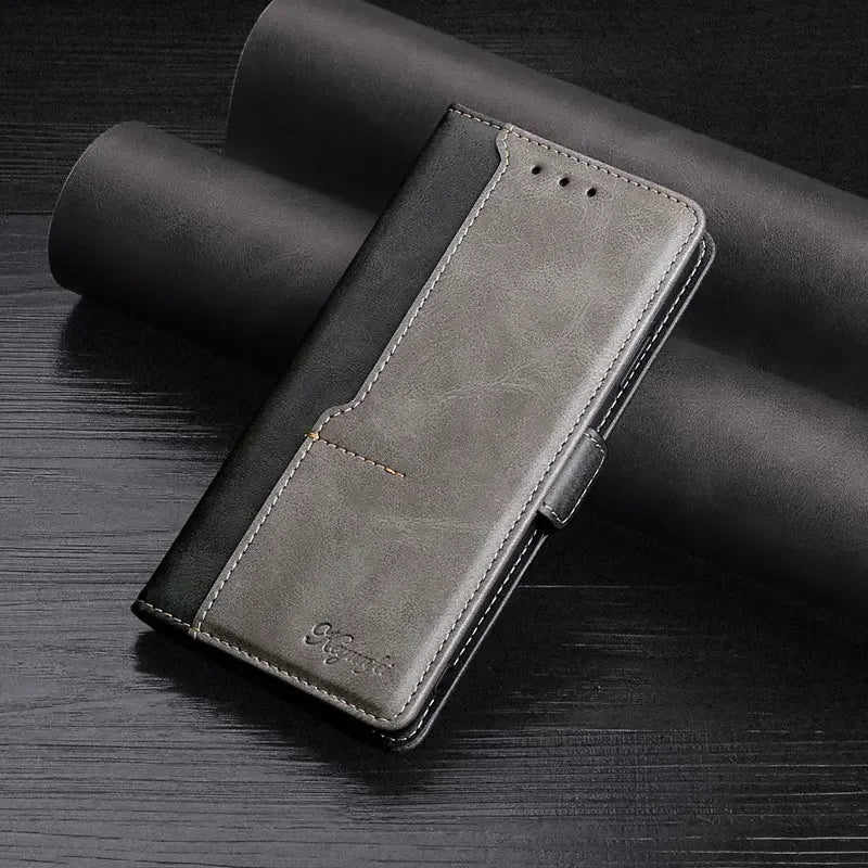 Business Flip Cover Card Slot Leather Wallet Case for Samsung