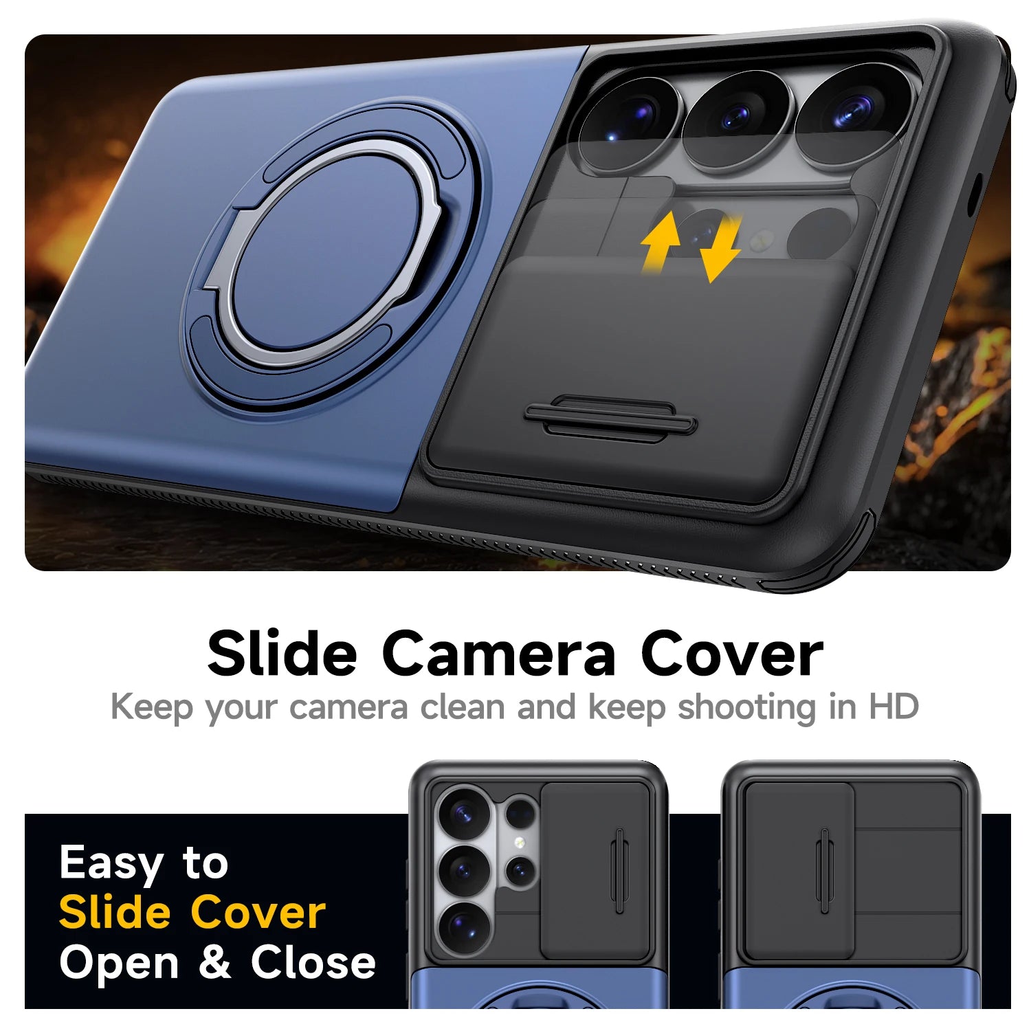 Fashion Ring Kickstand Wallet Back Case for Samsung