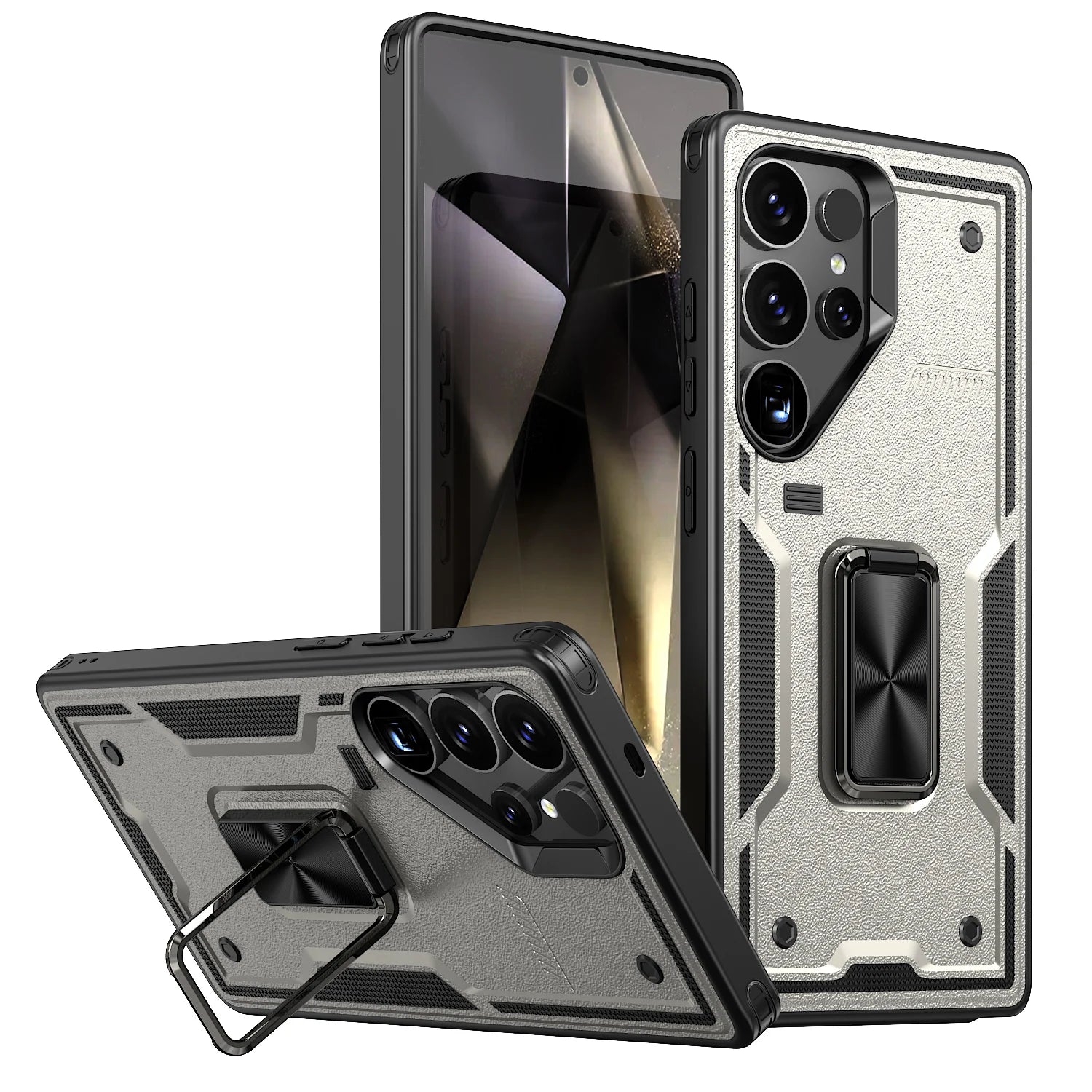 Finger ring armor heavy duty case for Samsung