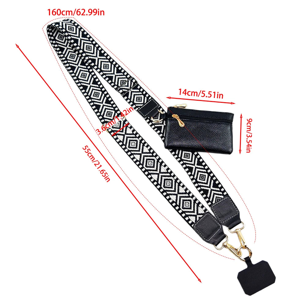 Adjustable Crossbody Mobile Phone Lanyard Strap