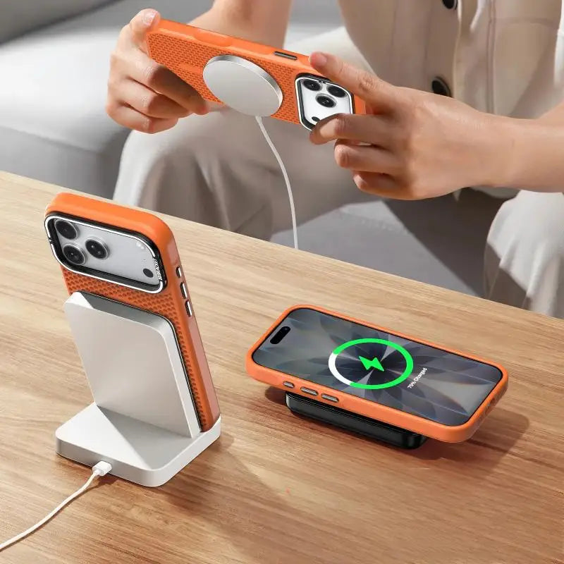 Honeycomb Cooling Magnetic Stand Case for iPhone