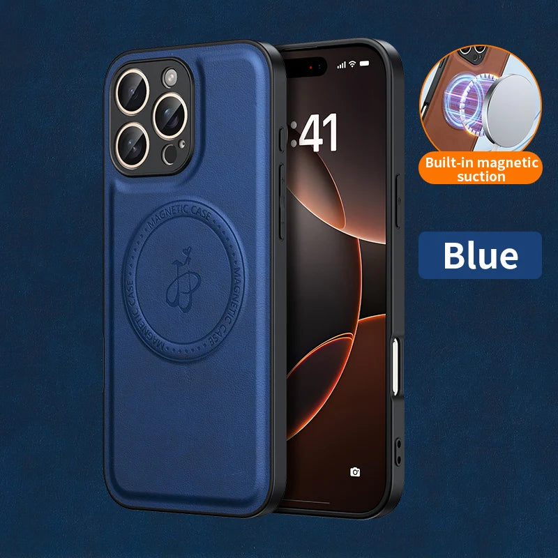 Magsafe Magnetic Leather Case for iPhone