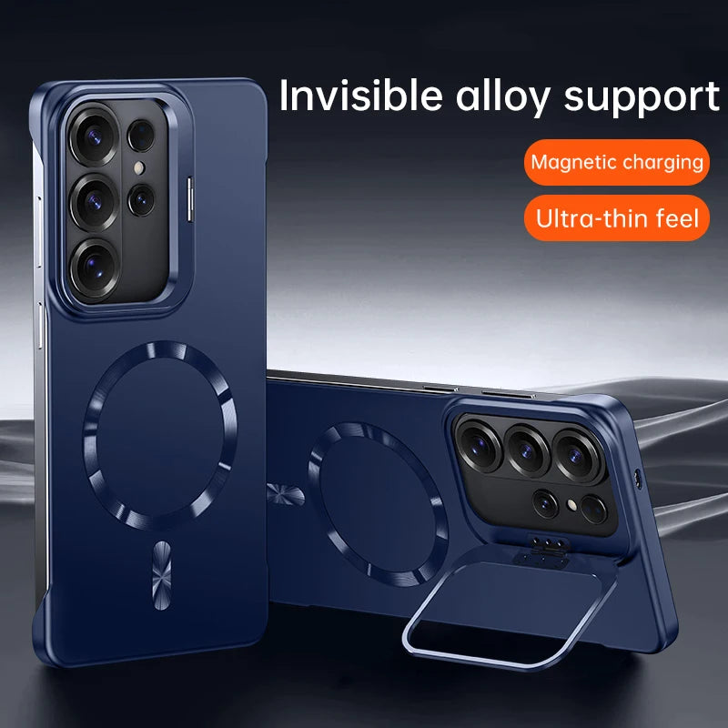 Lens Holder Magsafe Magnetic Ultra Thin Frameless Case For Samsung