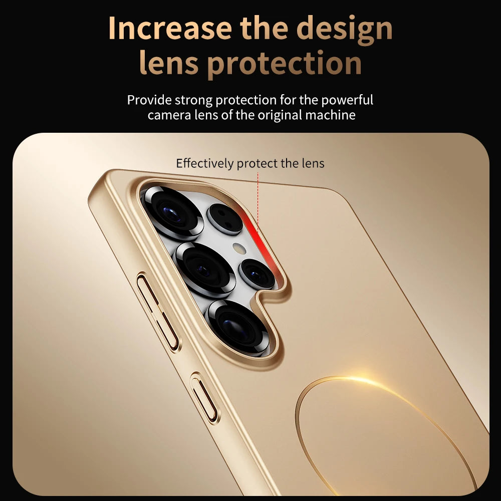 Magsafe Wireless Charging Plating Thin Case For Samsung