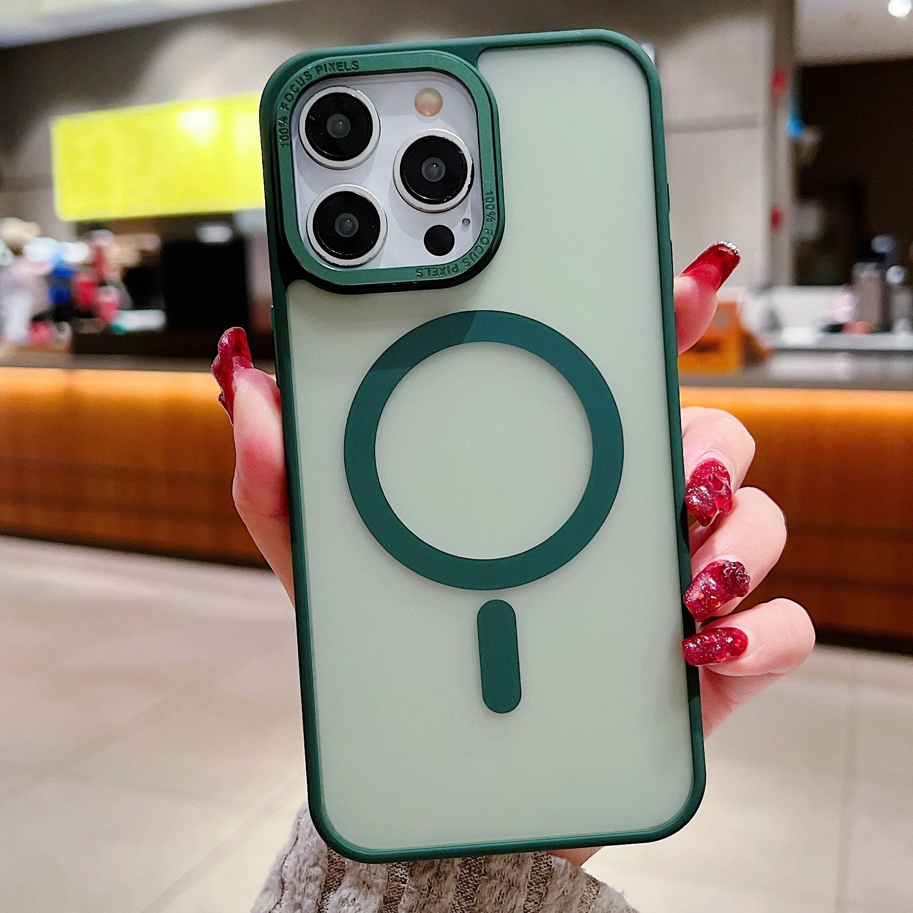 Magsafe Magnetic Matte Skin Touch Clear Case for iPhone