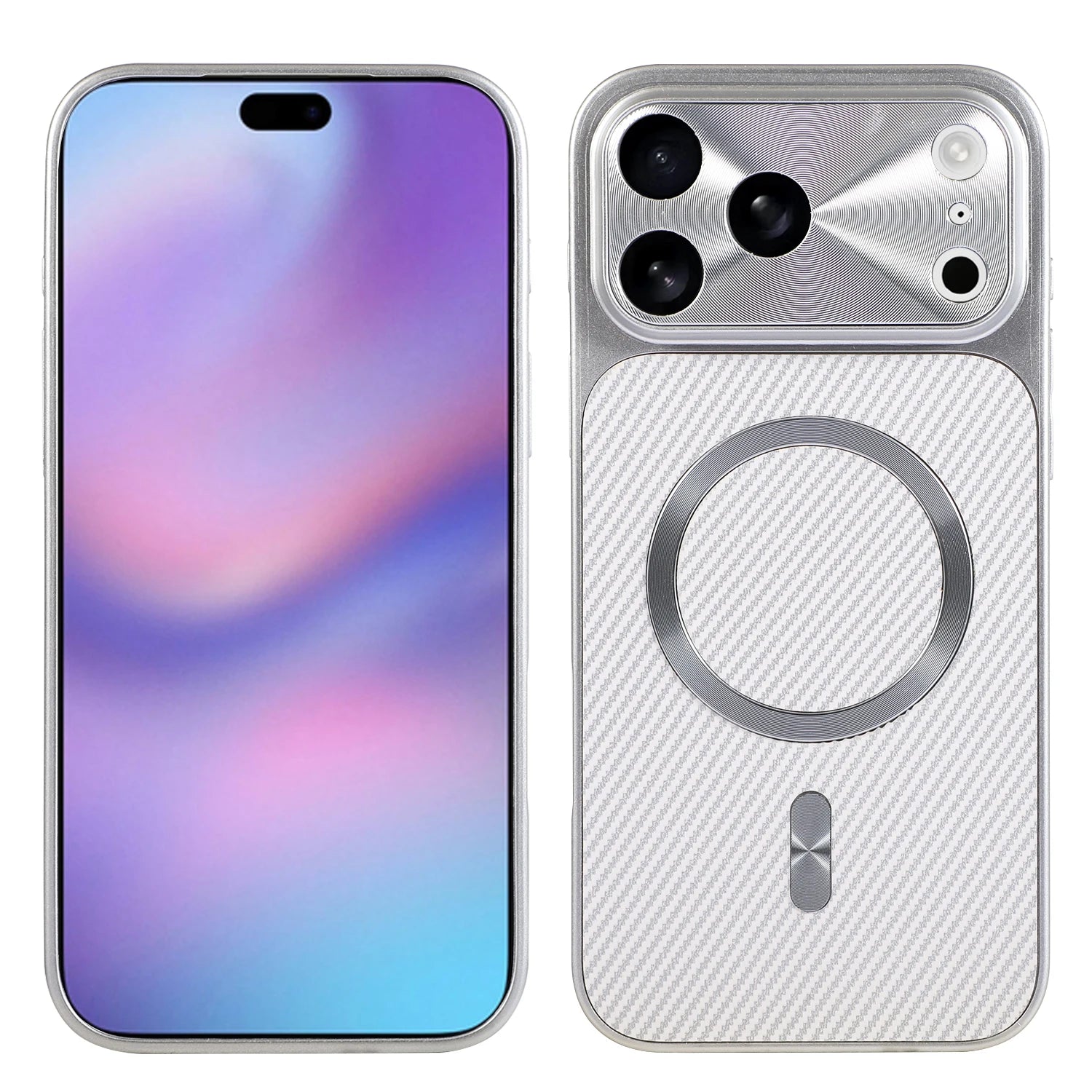 Magsafe Magnetic Carbon Fiber Kevlar Pattern Case For iPhone