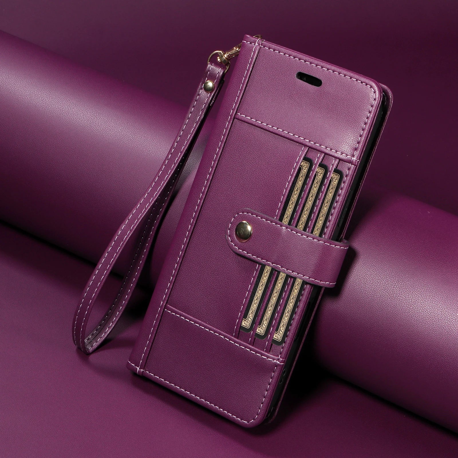 Flip Card Slot Stand Holder Wallet Leather Case for Samsung