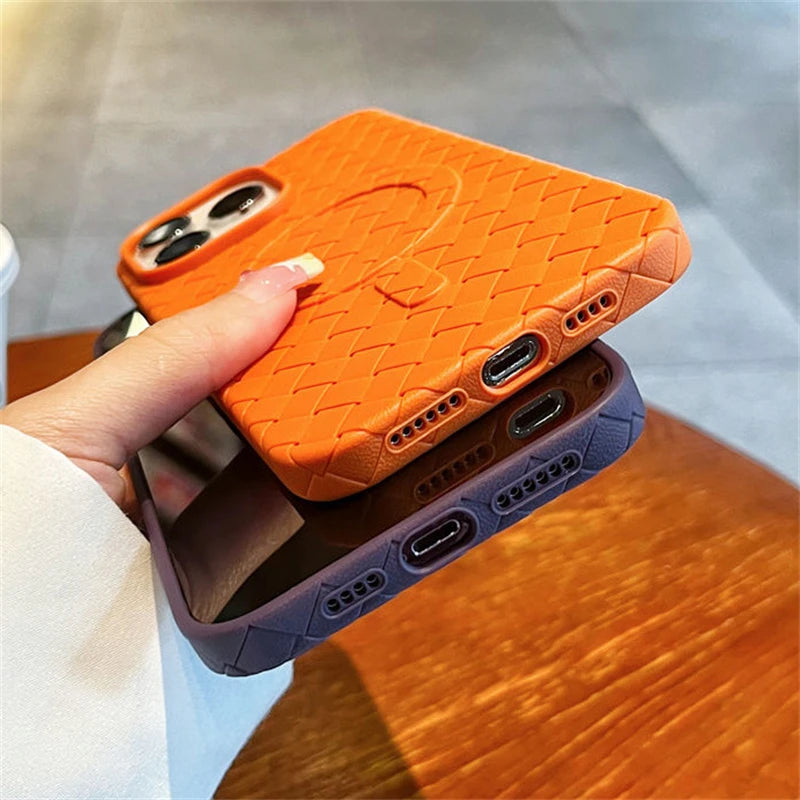 Magsafe Magnetic Breathable Cooling Woven Grid  Case For iPhone