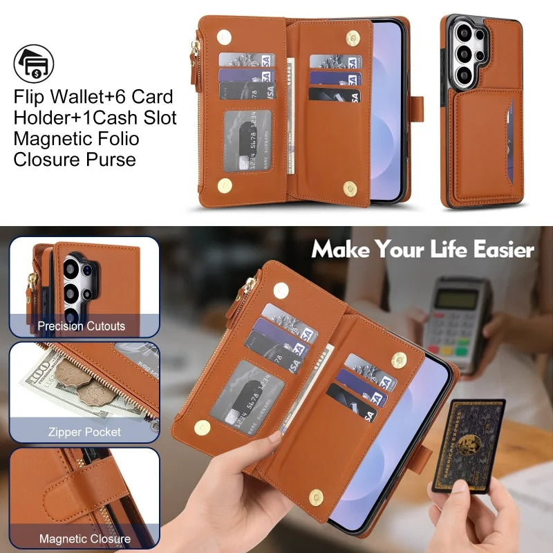 RFID Multifunctional Crossbody Magnetic Case for Samsung