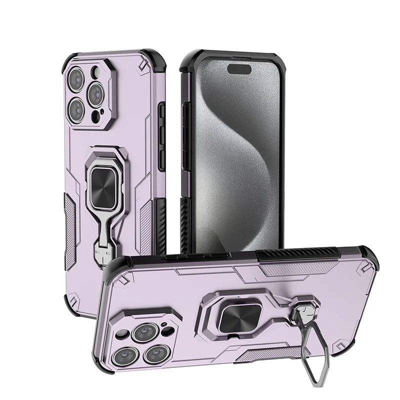 Car magnetic armor bracket case For iPhone