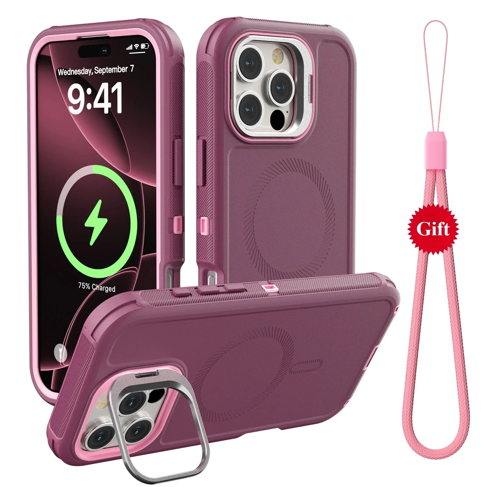 Magsafe Magnetic Alloy Camera Lens Holder Case For iPhone