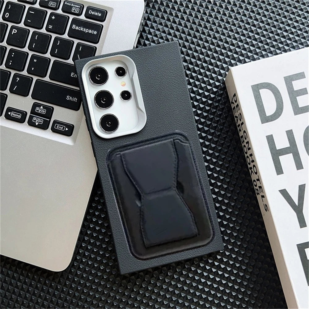 Leather Cards Slot Wallet Stand Case For Samsung