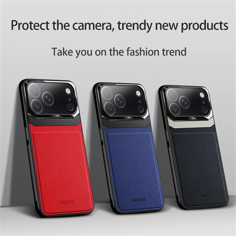 business-style Leather Shockproof case for iPhone