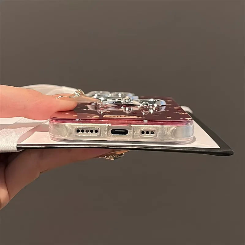 3D Bowknot Floral Phone Case For iphone