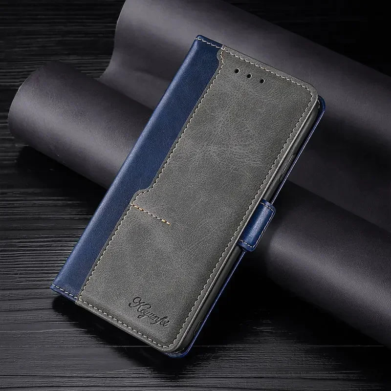 Business Flip Cover Card Slot Leather Wallet Case for Samsung