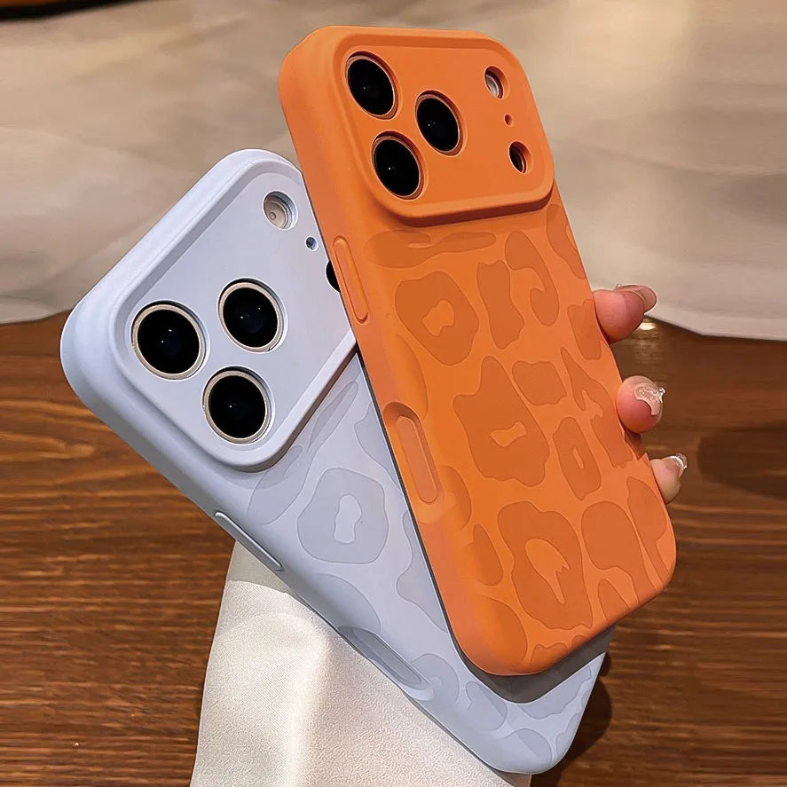 Leopard Pattern Liquid Silicone Case for iPhone