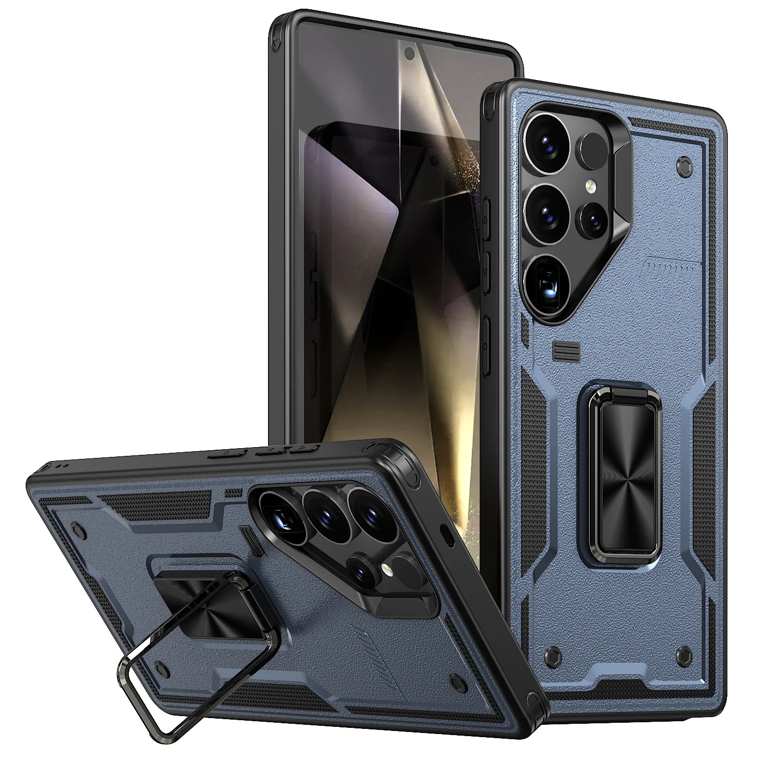 Finger ring armor heavy duty case for Samsung