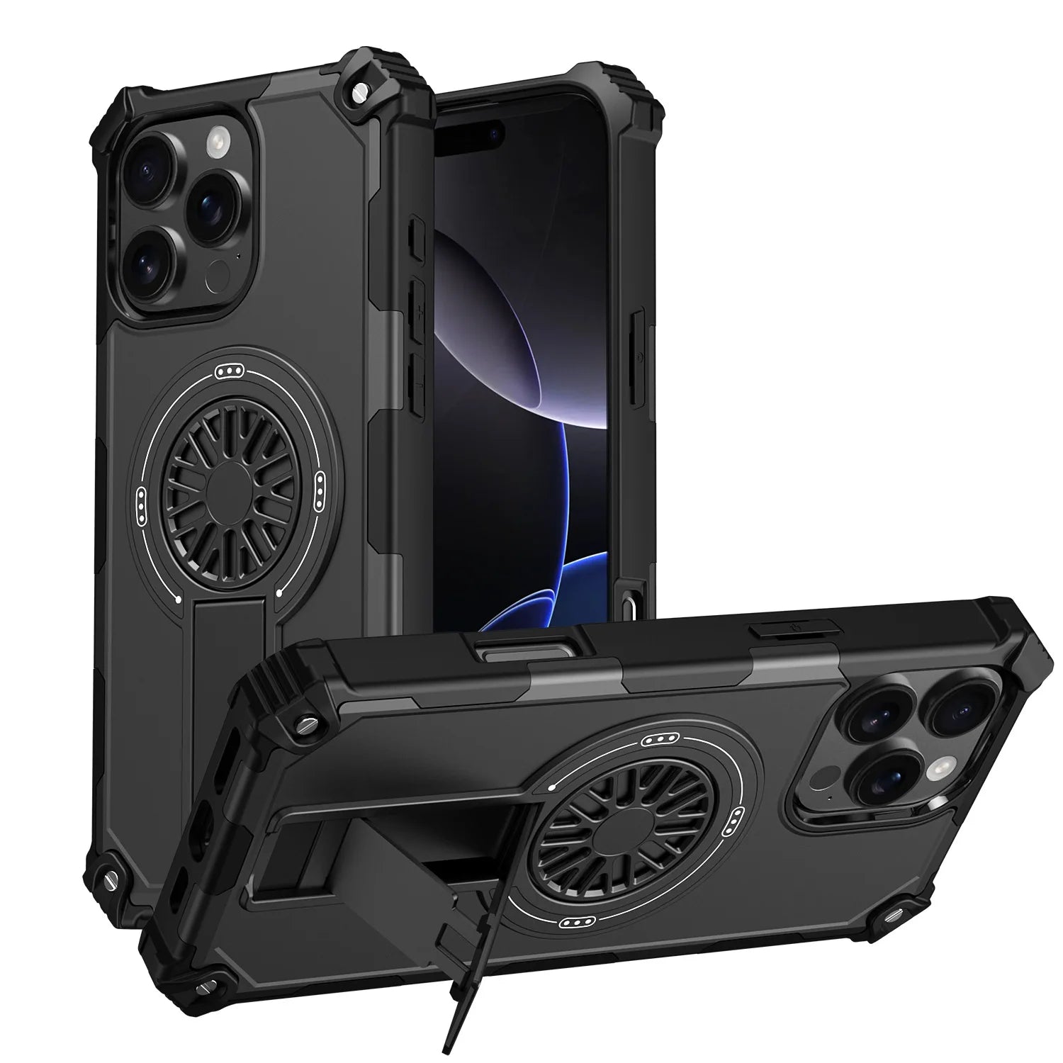 Magnetic decompression and drop-proof case for iPhone