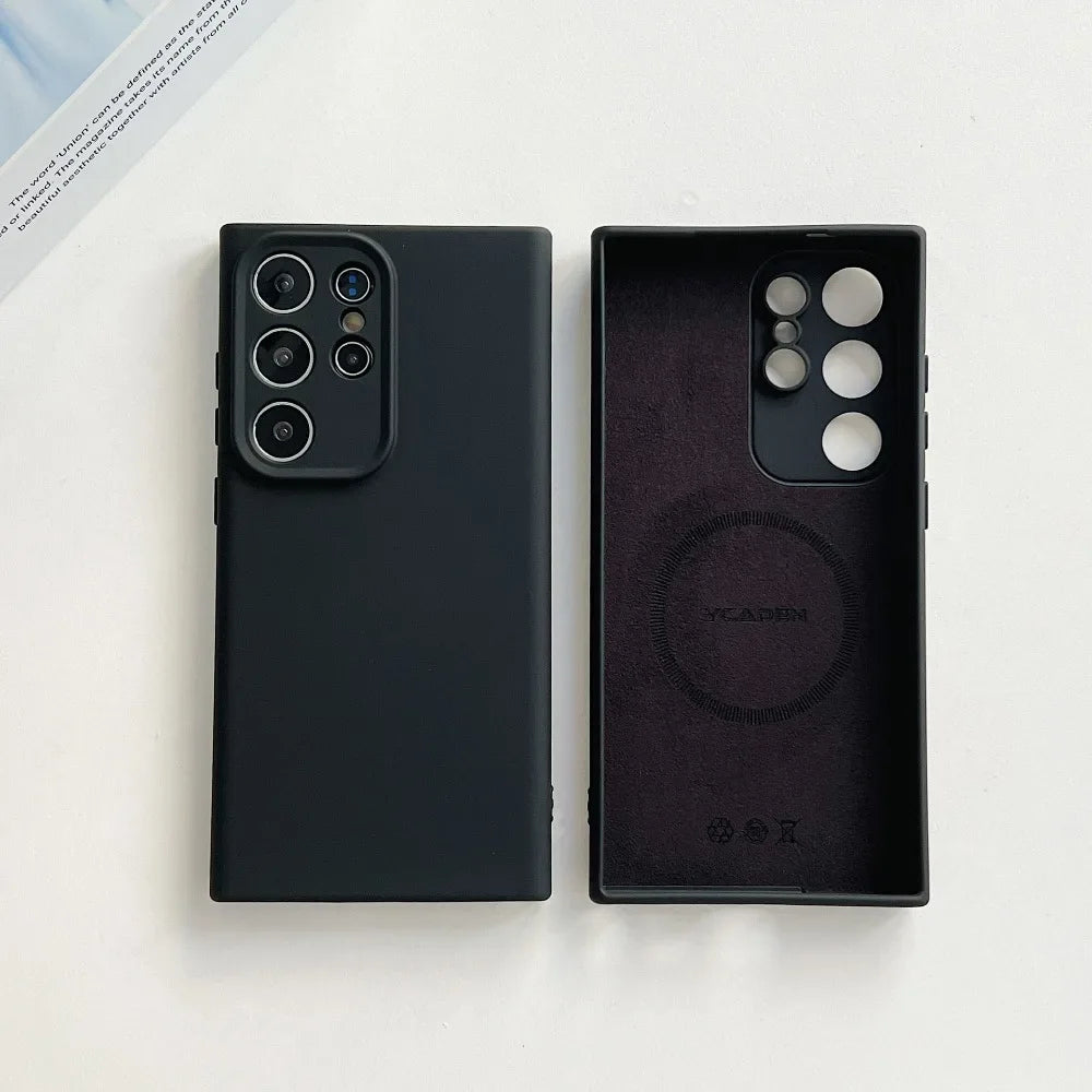 MagSafe Magnetic Camera Protection Silicone Case For Samsung