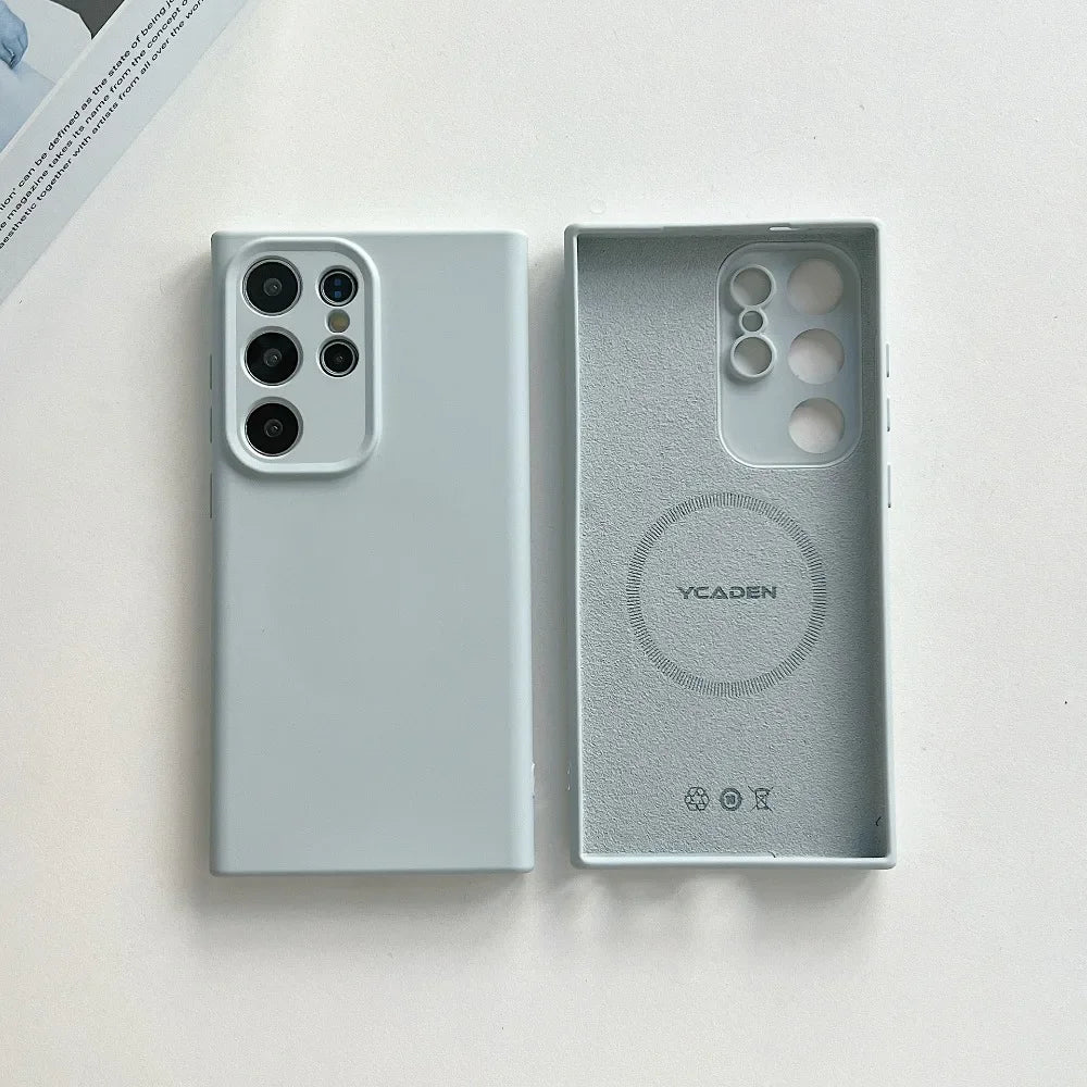 MagSafe Magnetic Camera Protection Silicone Case For Samsung