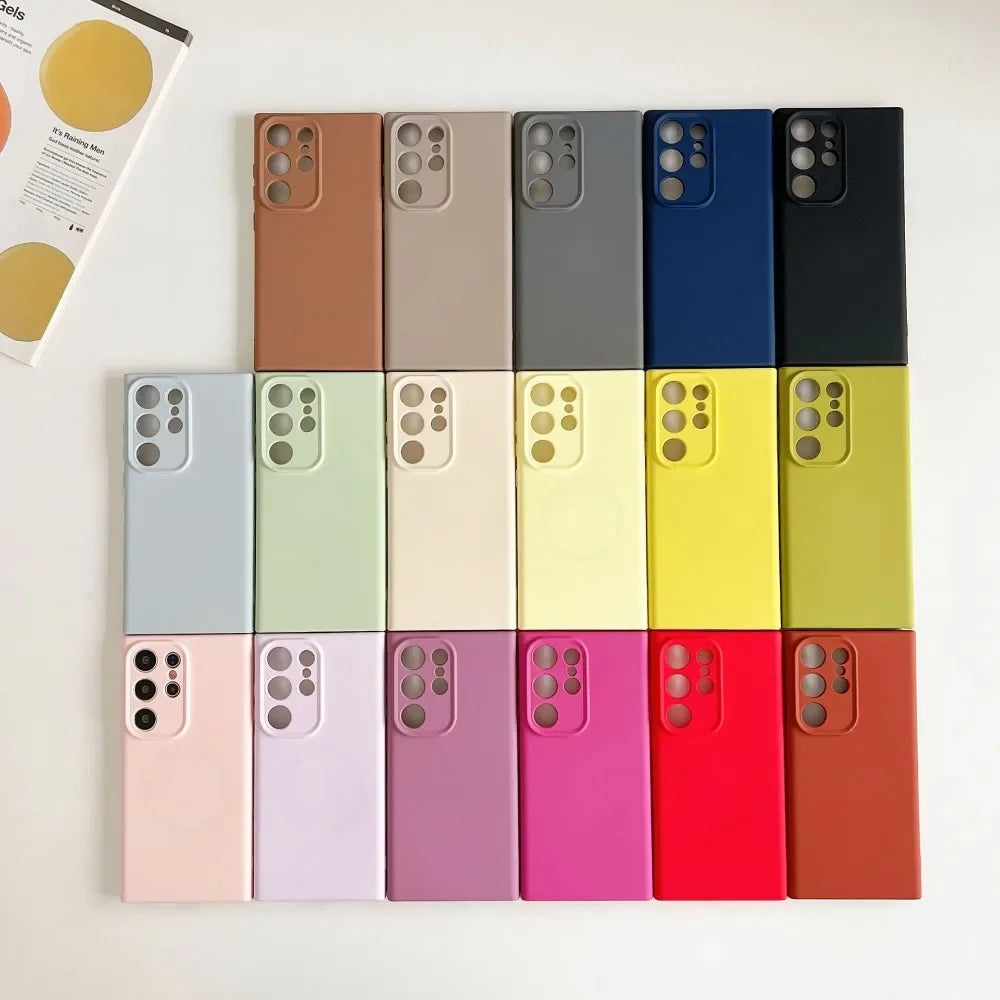 MagSafe Magnetic Camera Protection Silicone Case For Samsung