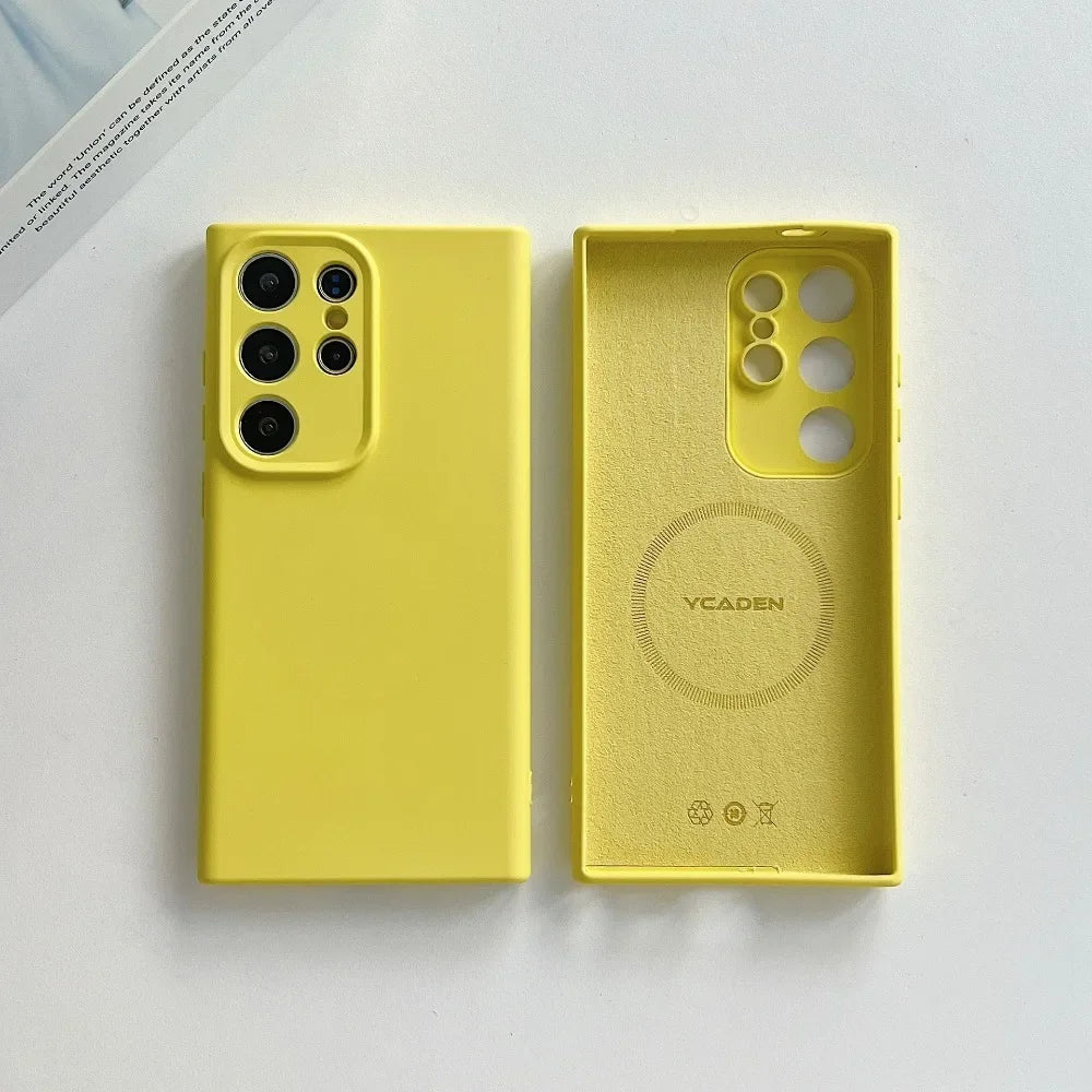 MagSafe Magnetic Camera Protection Silicone Case For Samsung