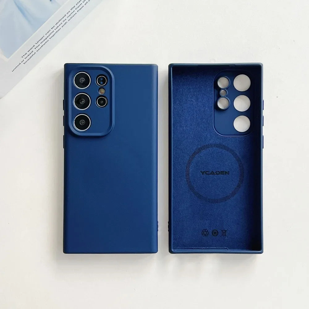 MagSafe Magnetic Camera Protection Silicone Case For Samsung