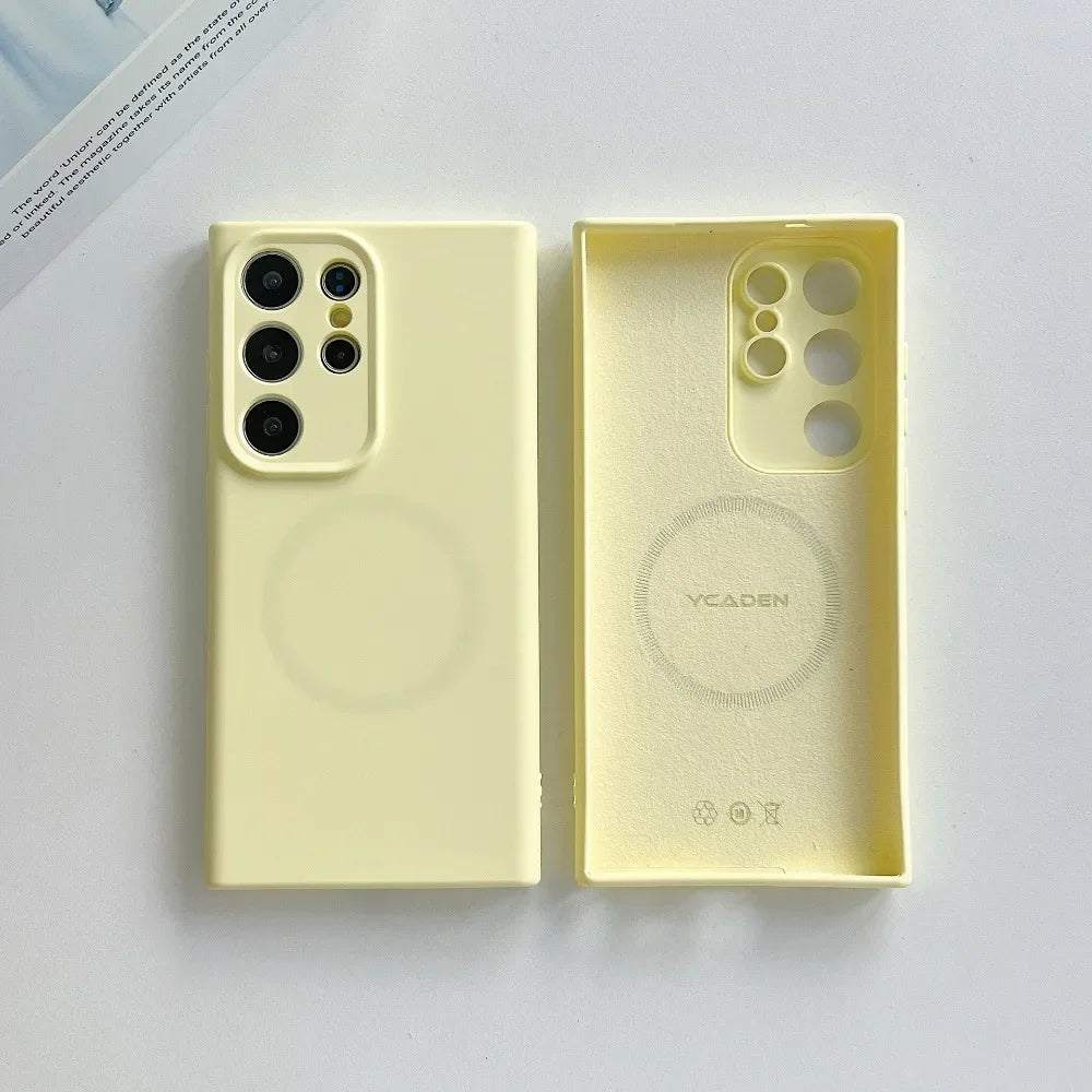 MagSafe Magnetic Camera Protection Silicone Case For Samsung