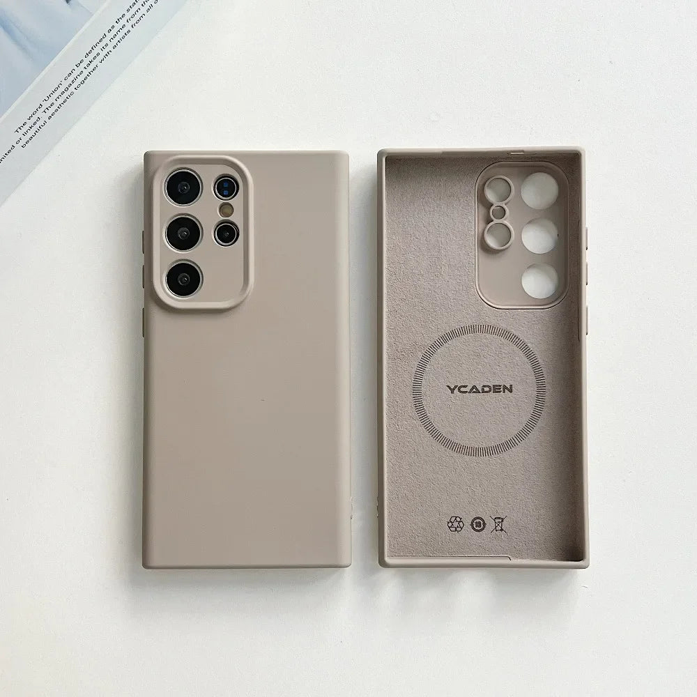 MagSafe Magnetic Camera Protection Silicone Case For Samsung