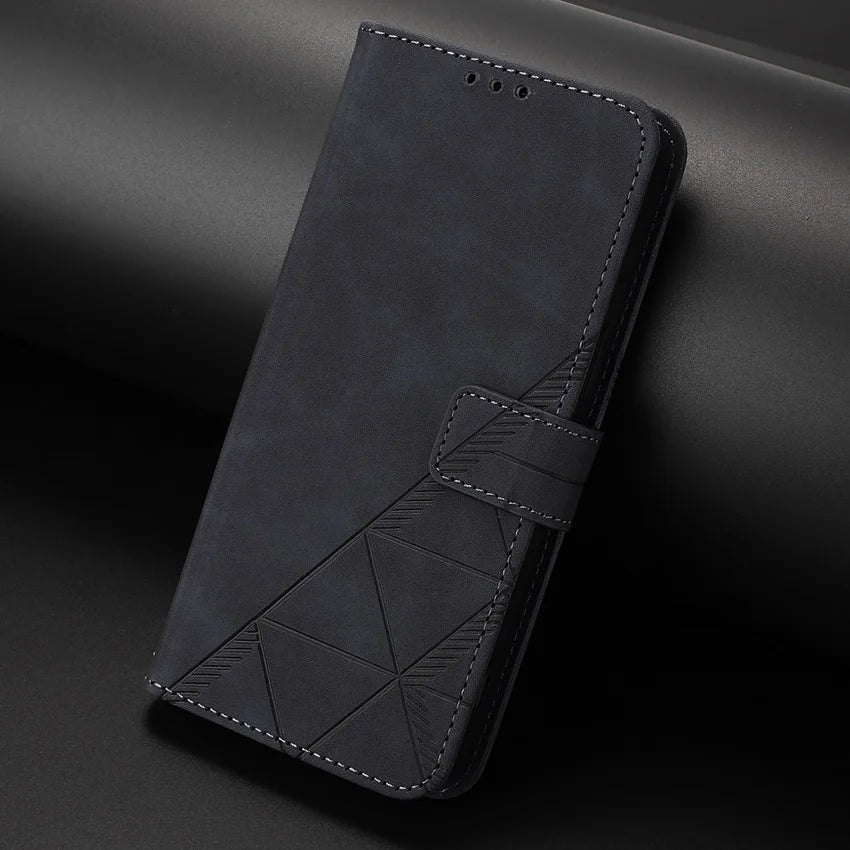 Skin Feel  Leather Flip  Card Slot Wallet Case For iPhone