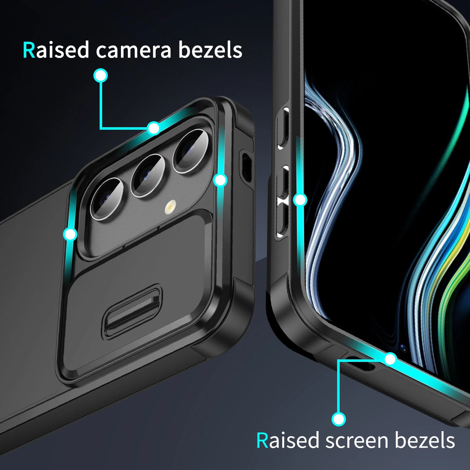 Silicone Slide Camera Phone Cover For Samsung