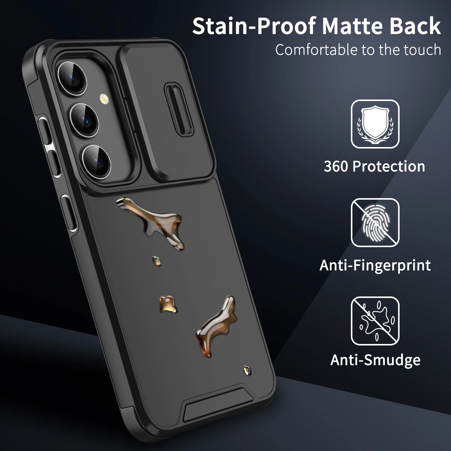 Silicone Slide Camera Phone Cover For Samsung