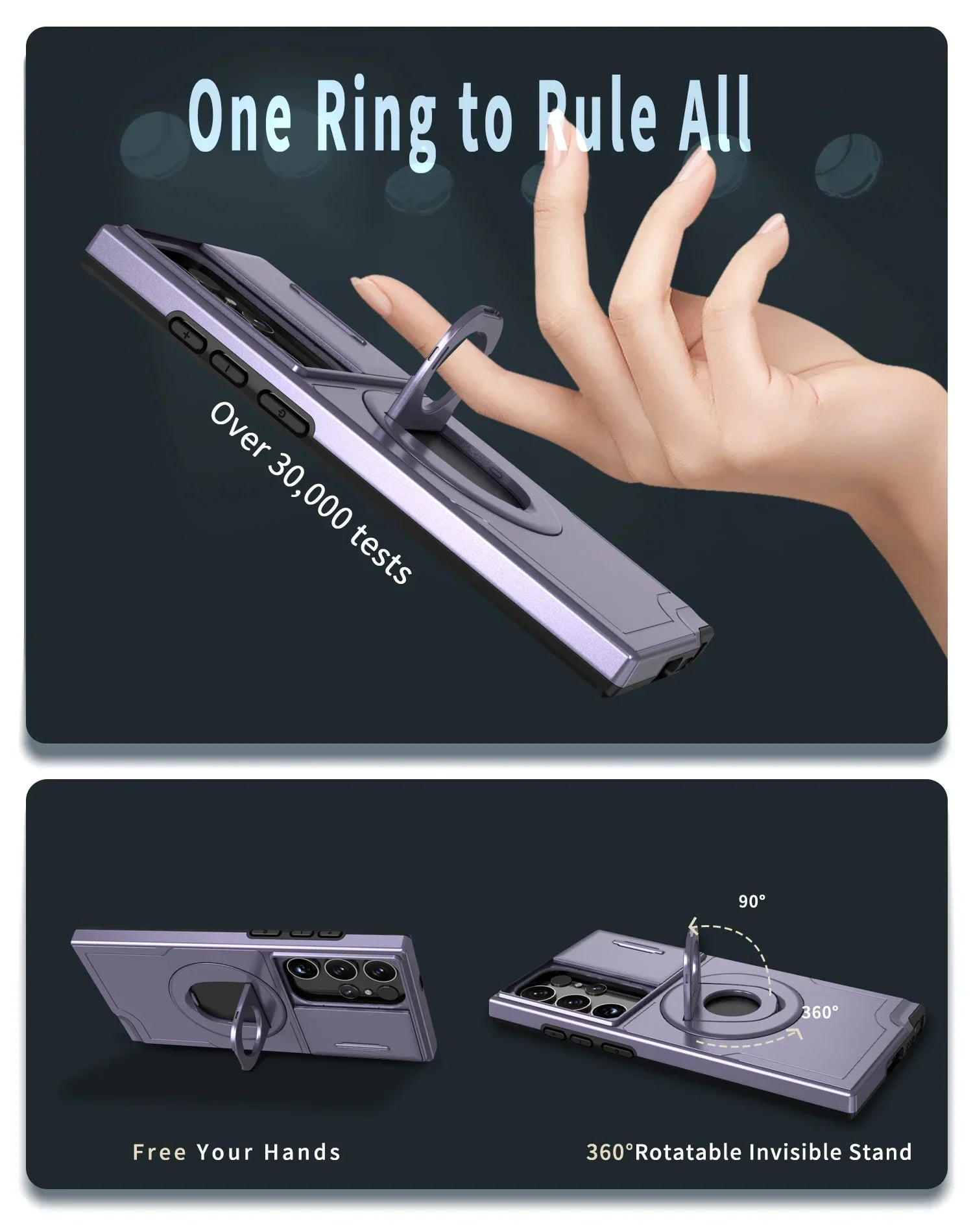 Slide Camera Protection Magnetic Ring Holder For Magsafe Case for Samsung