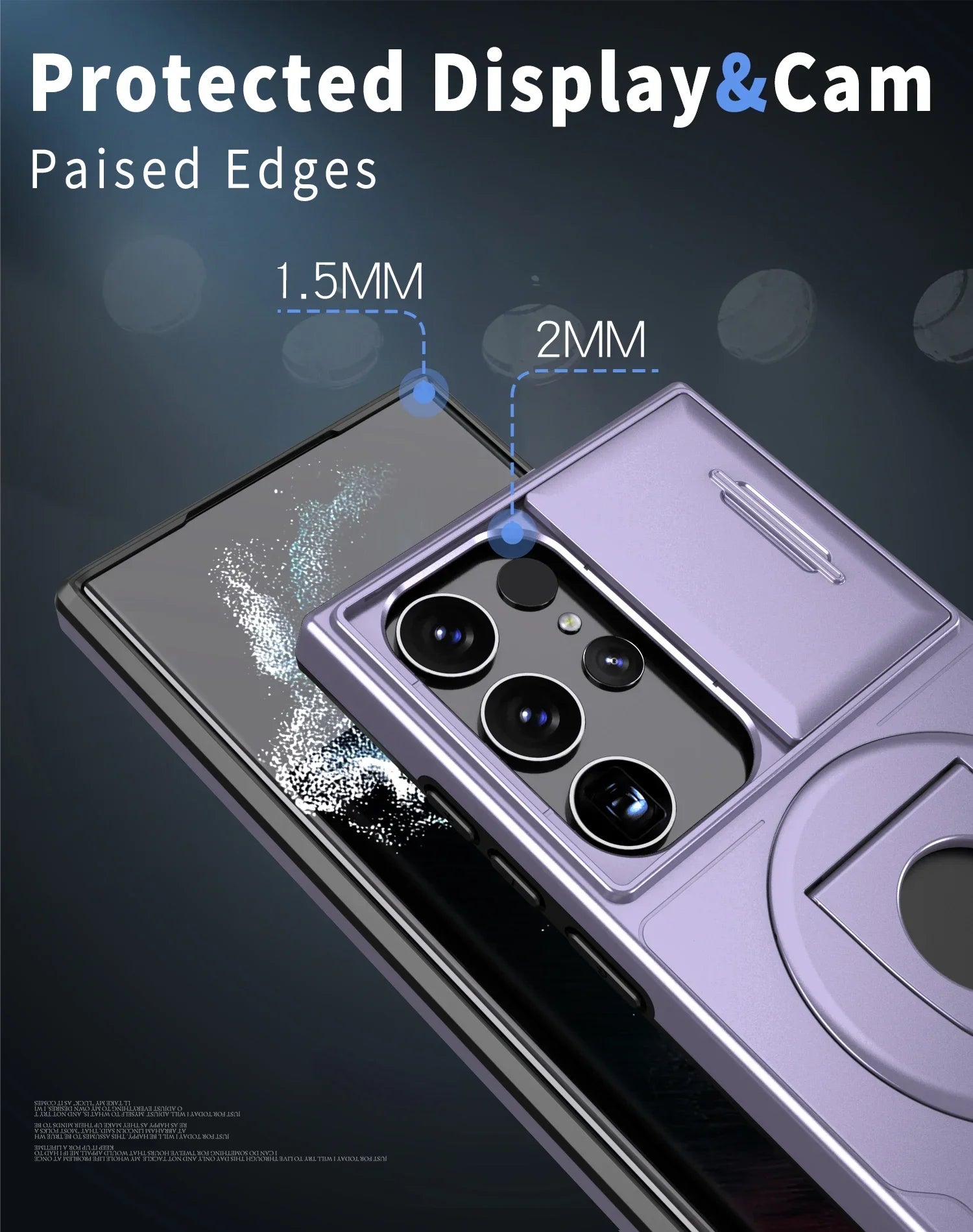 Slide Camera Protection Magnetic Ring Holder For Magsafe Case for Samsung