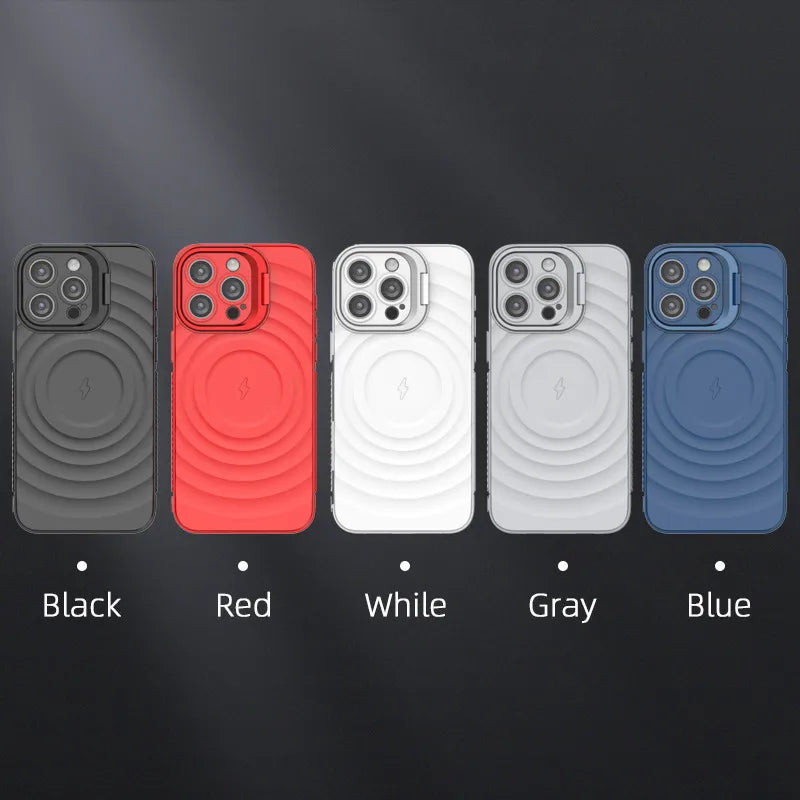 Magsafe Magnetic Slide Lens Stand Holder Case For iphone